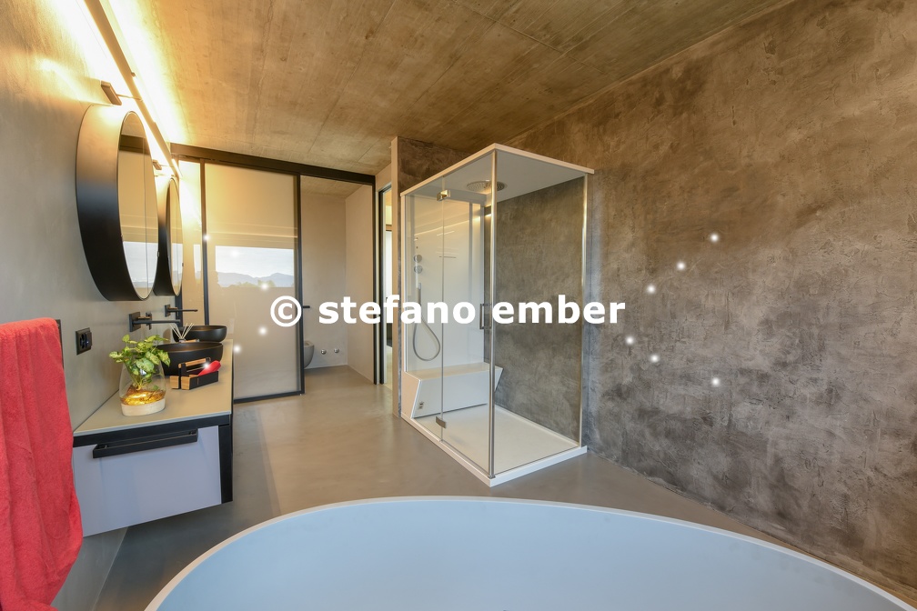 Elegant modern bathroom of a new appartment
