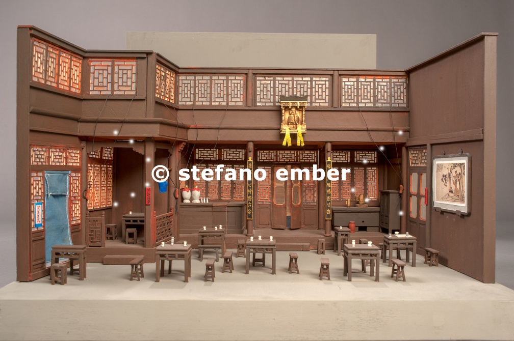 Model of an opera on Chinese Theatre in miniature