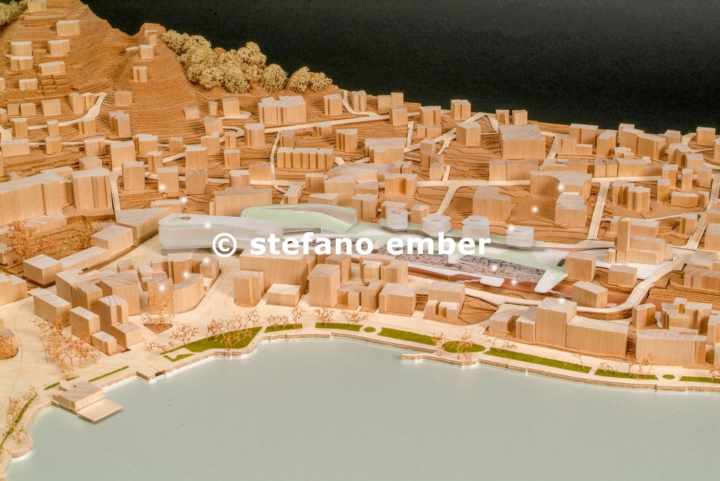 Site surrounding model for architectural presentation and background 1
