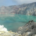 The ijen crater on the island of Java