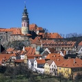 View to church and castle in Cesky Krumlov