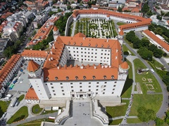 Drone view at the castle of Bratislava