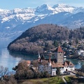 Fort of Spiez on lake Thun in Switzerland