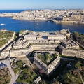 View at fort Manoel La Valletta on Malta