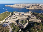 View at fort Manoel La Valletta on Malta