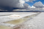 Salt lake of Salinas Grandes on argentina andes