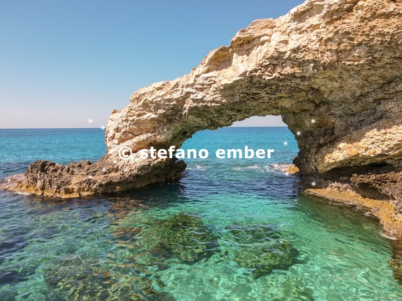 Coast with the lovers bridge near Ayia Napa