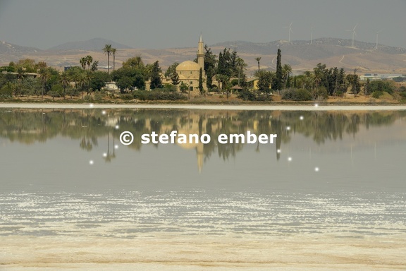Hala Sultan Tekke mosquee on the salt lake of Larnaca