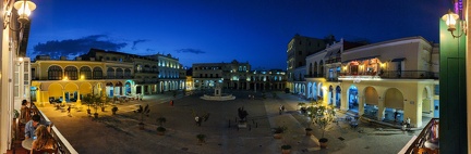 Night view at Vieja square at Havana