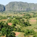 Panoramic view over landscape with mogotes in Vinales Valley