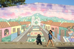 Mural on a house at Conception de Ataco