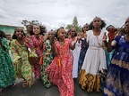 Group of girls singing during Ashenda celebration at Megab