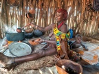 Interior of a hut at Hamer tribe near Turmi