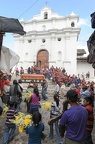 Indian funeral at the church of Santo Tomas at Chichicastenango