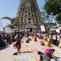 Woman during a street design competition at Hampi