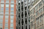 View at modern buildings of London