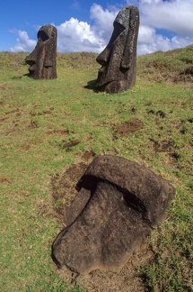 Moais statues on easter island