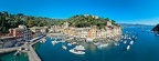 Drone view at the village of Portofino on Liguria