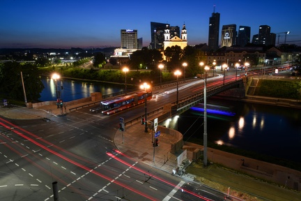 Night cityscape of Vilnius
