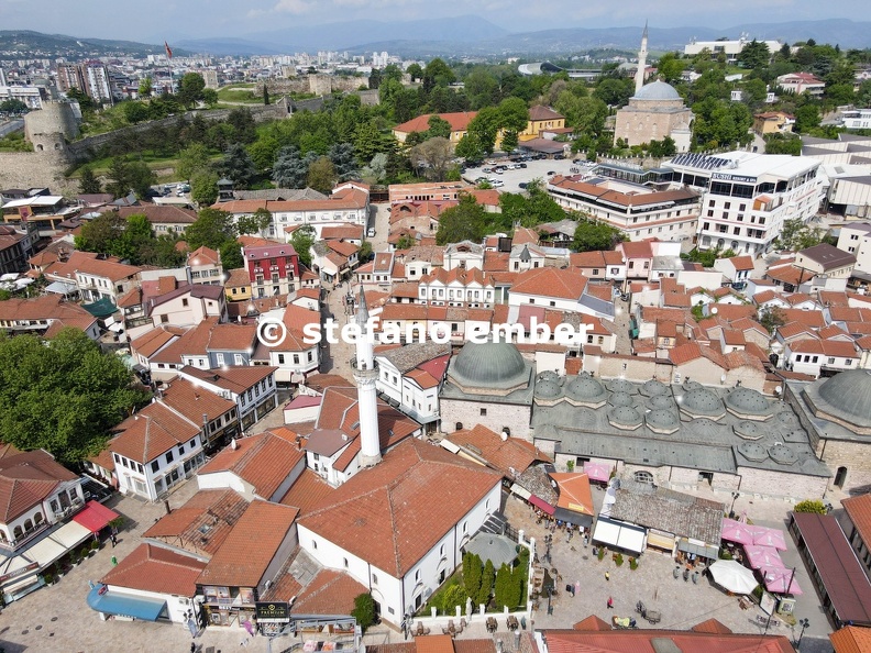 Drone view at the center of Skopje