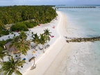 Drone view of Villa Park resort on Ari atoll