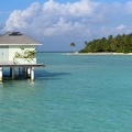 The water villas of Villa Park resort on Ari atoll