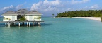 The water villas of Villa Park resort on Ari atoll