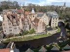 Drone view at Dean village on Edinburgh