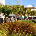 People drinking on a restaurant in front of the city hall at Marbella