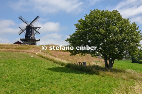 Old wodden windmill at Molle