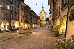 Alley to the clocktower on the old part of Bern
