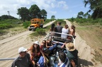 People traveling on a truck to reach Cabo Polonio