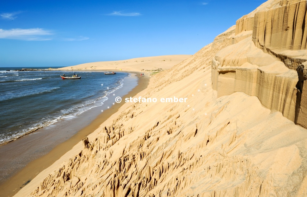 The beach of Barra de Valizas in Uruguay