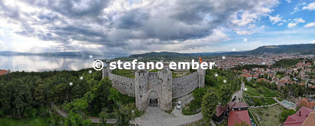 Drone view at Samuel fortress of Ohrid