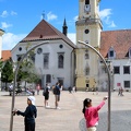 Main square with old town hall at Bratislava